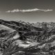 Photographie noir et blanc des montagnes Pyrénéennes